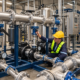 Pump skid system water treatment