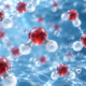 visualization of ultrapure water molecules used in industrial water treatment